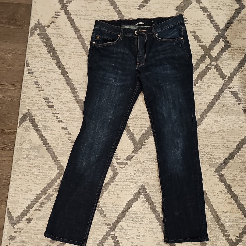 Five Four Men's Dark Blue Straight Jeans